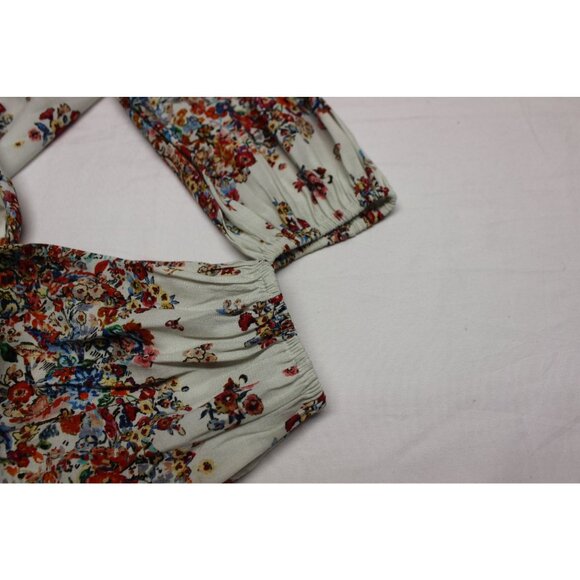 Fifteen Twenty women's button front floral print boho peasant tunic blouse L - Picture 10 of 10